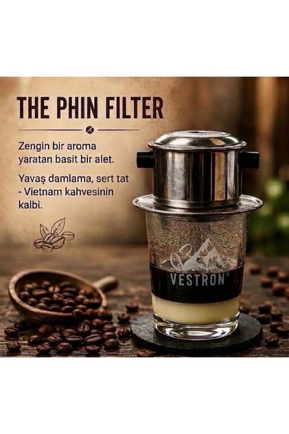 Vietnam Kahve Demleme Filtresi Paslanmaz Çelik Phin Dripper Filtre Kahve Aparatı VCT