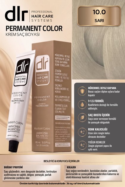 Color Saç Boyası 60ml 10.0 Açık Sarı - Profesyonel Kuaför Kalitesinde Renk Ve Parlaklık!
