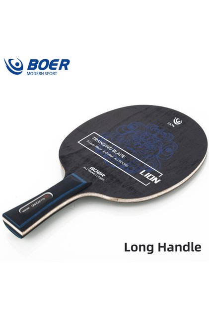 مضرب تنس الطاولة Boer Lion ذو المقبض الطويل 5+2 شفرة تنس الطاولة الخشبية جيدة للهجوم مع التحكم الدقيق
