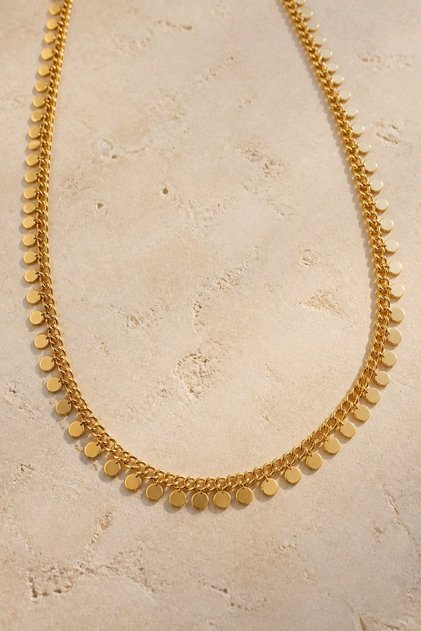 YSX 14K Pullu Kararmaz Kolye, Uzunluk: 45+5cm