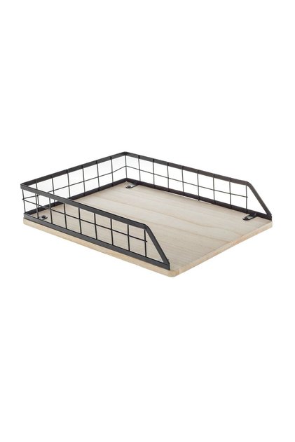 Suport Metalic pentru Acte cu Suport din Lemn 33x24x7cm, pentru utilizare zilnică acasă, la birou sau la școală