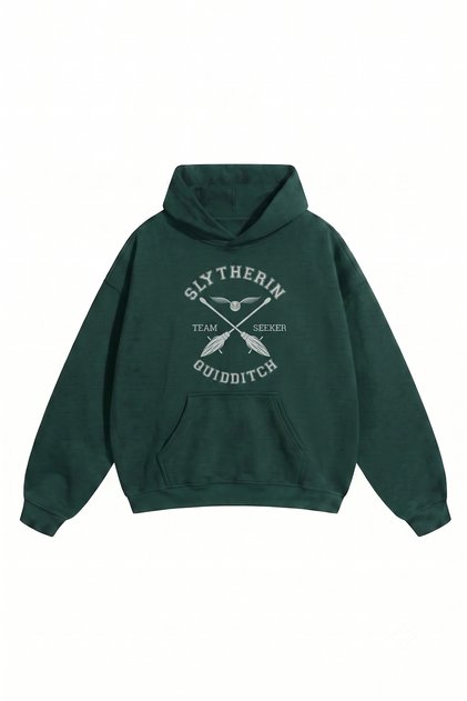 Unisex Men/Women Draco Malfoy Slytherin Printed Oversize Cotton Hooded Sweatshirt