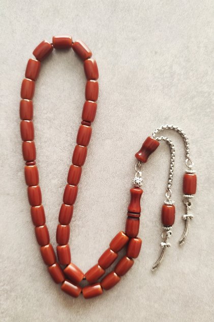 Zülfikar Tasseled Stick Clasp Amber Prayer Beads