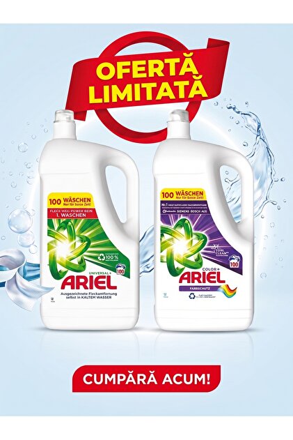Set 5L Detergent lichid rufe Universal + 5L Detergent lichid rufe Color+, 100 spalari/bidon