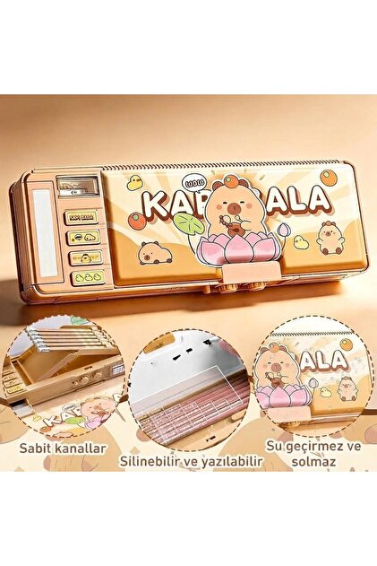 Capybara Capybara Pencil Case Box Pen Holder with Combination Lock Button Drawer Sharpener