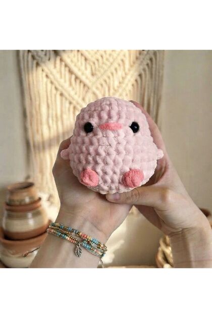 Peluş Civciv Amigurumi El Örgüsü Yumoş (12cm) Civcik