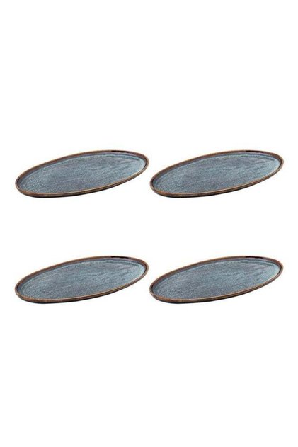 4-piece porcelain oval plate set 10 Inch