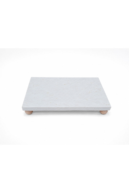 Footed Marble Presentation Tray and Oil Dish Base – 25X15 cm Rectangular Marble Tray