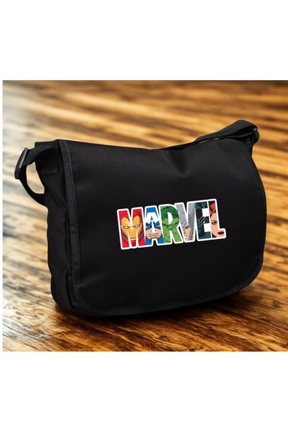 Marvel Printed School, Lecture, Course, Classroom Unisex Black Postage Bag