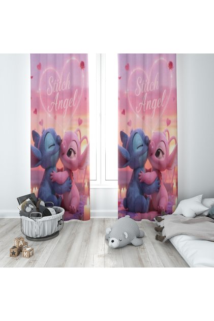 Stitch Heart Background Curtain M59