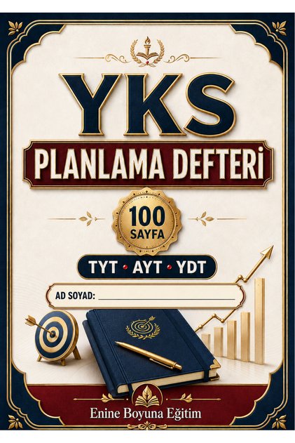 YKS Planlama Defteri – TYT, AYT ve YDT İçin 100 Sayfalık Çalışma Planlayıcısı