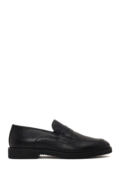 Men's Black Leather Classic Loafer Wm710024Df