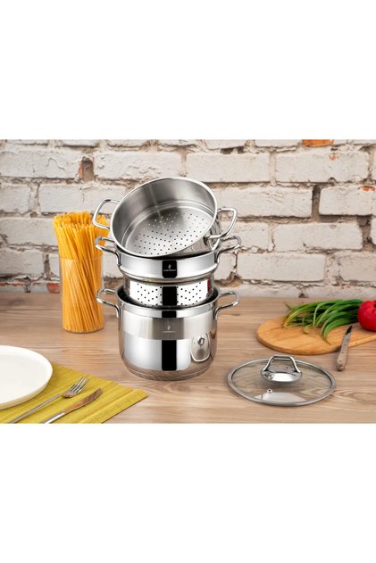 Soft 4 Parça Spagetti + Kuskus Tencere Seti / 4.50 Lt