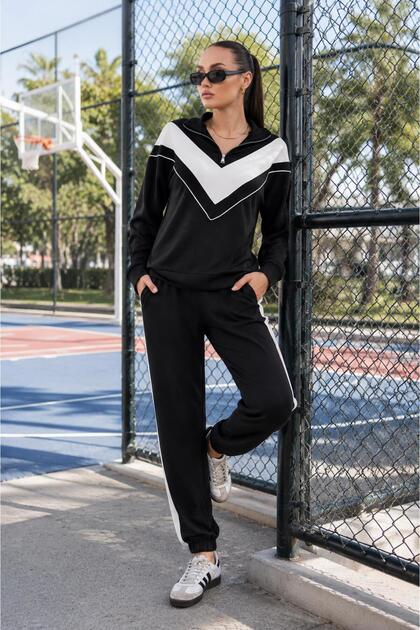 Women's Half-Zip Striped Suit 265176 -