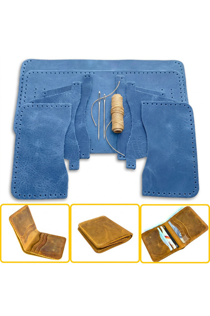DIY Dara Leather Wallet Making Kit, DIY Handmade Wallet Card Holder Kit