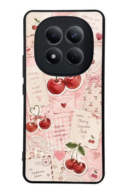 Xiaomi Redmi Note 15 Pro 4g Glossy Phone Case with Cherry Love Letters Design