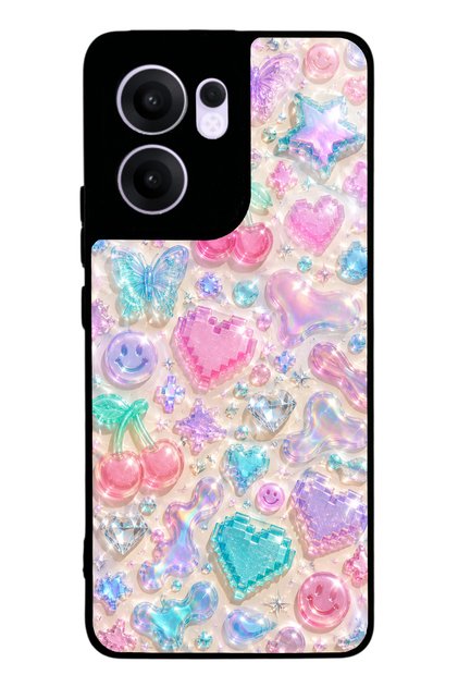 Oppo Reno 13F Y2K Jelly Charms Design Glossy Phone Case