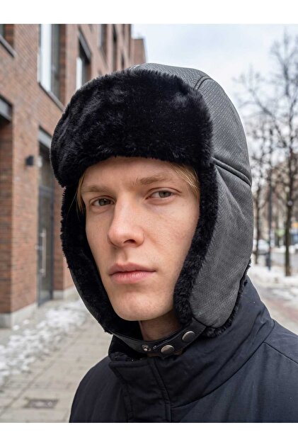 Men's Fur Pilot Beret