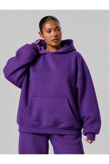3 Yarn Combed Cotton Plus Size Unisex Sweatshirt Df3