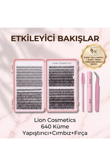 640 Adet Temu 20D 30D 40D 60D MIX Takma Kirpik Seti Yapıştırıcı Cımbız Fırça Dahil