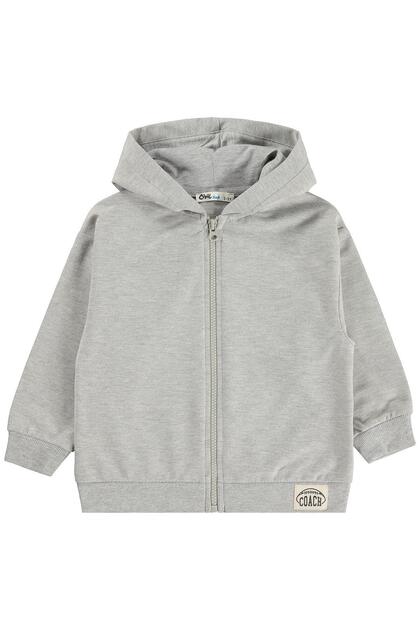 Basic Hooded Cardigan for 2-5 Years - Gray