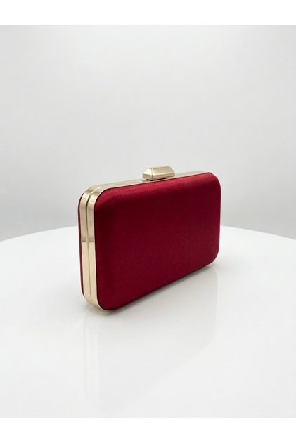 Kadın Bordo Saten Kumaş Abiye Clutch Davet Çantası
