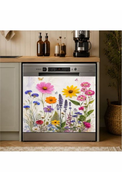 Dishwasher Sticker 70X70 cm Colorful Flowers Model 5