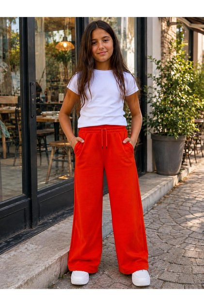 Palazzo Winter Three-Thread Shardooned Girls' Bottom Casual Sweatpants
