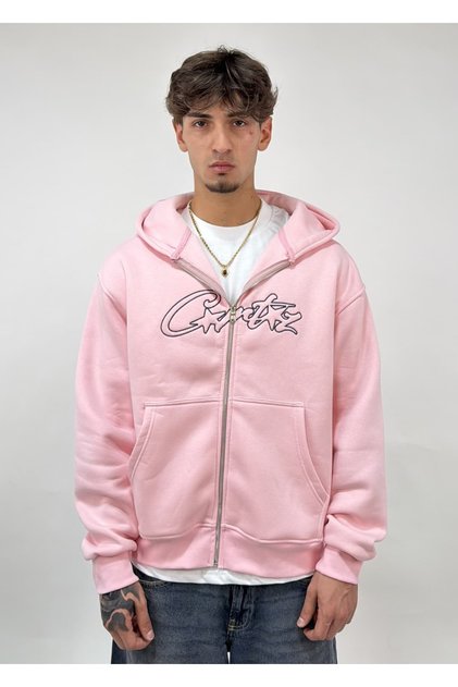 Cr .Embroidered Oversize Zipp Hoodie