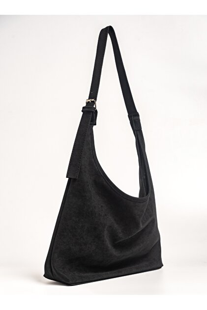 Women's Adjustable Strap Zippered Suede Casual Shopper Shoulder Bag