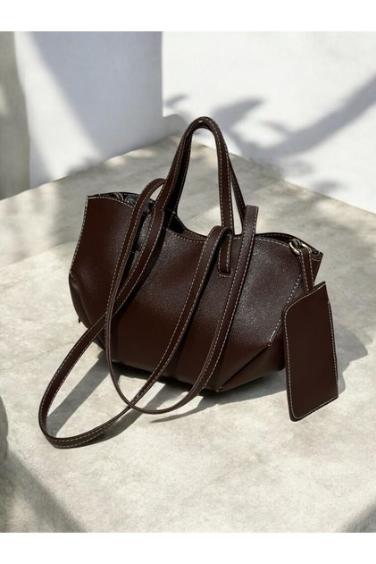 Women's Pln Model Medium Size Hand and Shoulder Bag