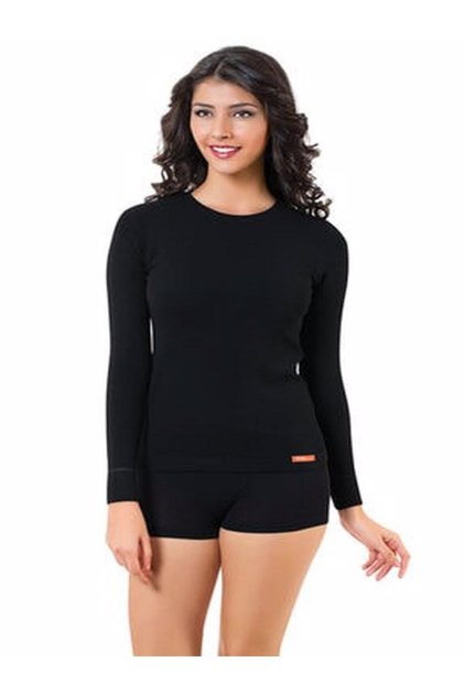 Tutku-Women's Black Thermal Long Sleeve Underwear Set