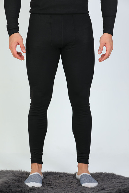 Tutku-Men's Black Thermal Tights Underwear