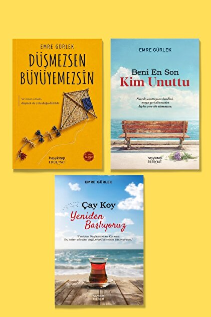 Emre Gürlek 3 LÜ Set / Düşmezsen Büyüyemezsin - BENİ EN SON KİM UNUTTU? - ÇAY KOY YENİDEN BAŞLIYORUZ