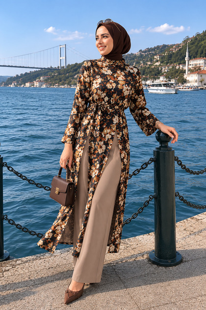 Cofrose Yırtmaçlı Tunik