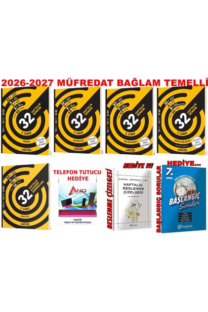 7. SINIF 2026-2027 MÜFREDAT 32 HAFTALIK DENEME BAĞLAM TEMELLİ FULL SET
