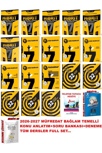 Hız Yayınları 7.SINIF 2026-2027 MÜFREDAT HİBRİT KONU+SORU BANKASI+