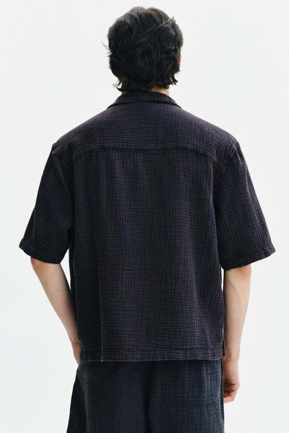 Relaxed Fit Short-sleeved muslin shirt