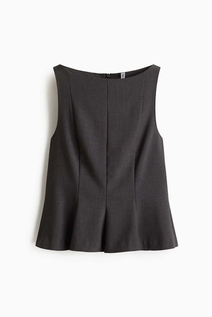 Tailored peplum top