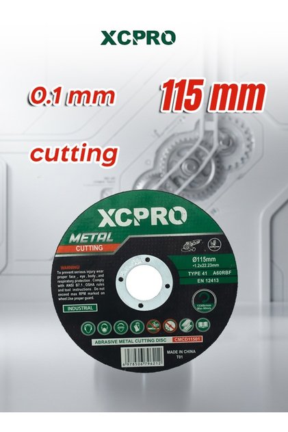 Abrasive Metal Cutting Disc, 115mm Size, 1.0mm Thickness, 22.2mm Arbor