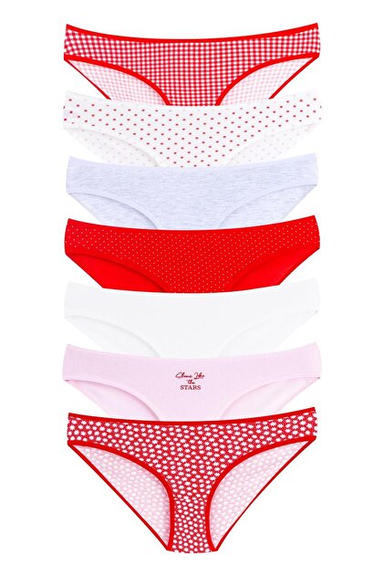 Women's Soft Colored Cotton Stretch Fabric Briefs 7-Pack 37000-602
