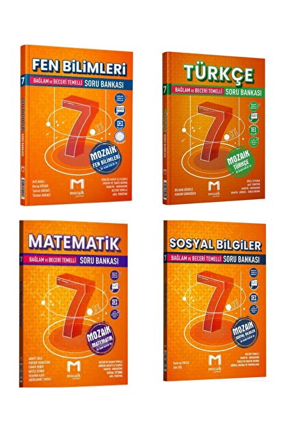 7.Sınıf Türkçe Matematik Fen Sosyal 4'lü Soru Bankası Seti 2026-27