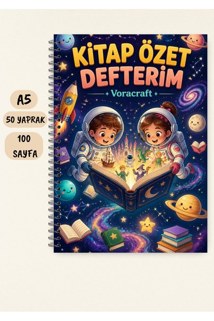 Children's Book Summary Notebook A5 50 Sheets 100 Pages Wire Spiral Kt00008