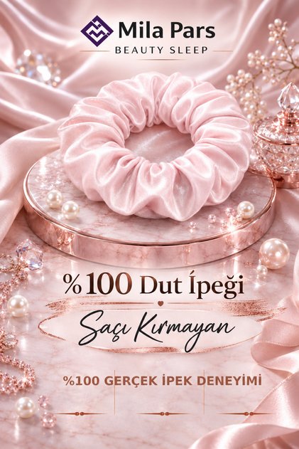 Beauty Sleep 100% Mulberry Silk Pearl Powder Pink Hair Clip – Non-Marking, Non-Damaging Premium Clip