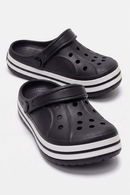 Sabo Children's Slippers Black White Black
