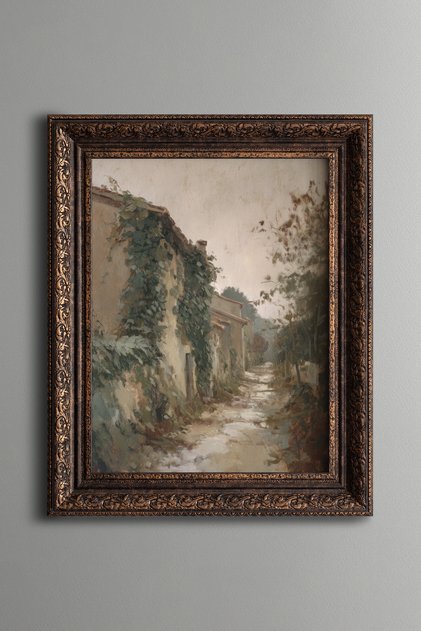 Vineyred Street - Vintage Patterned Painting - Thick Model