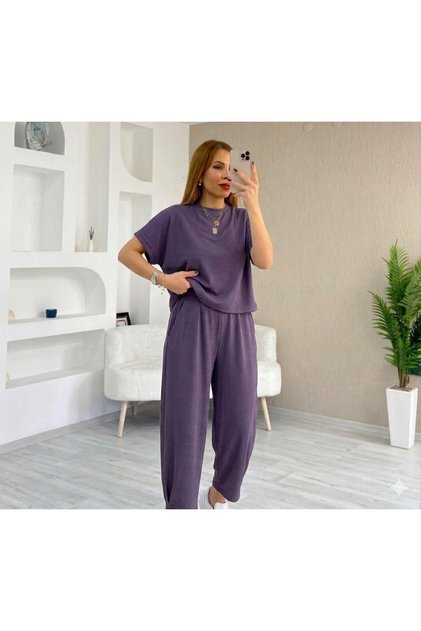 Modal Textured Short-Sleeved Shalwar Suit