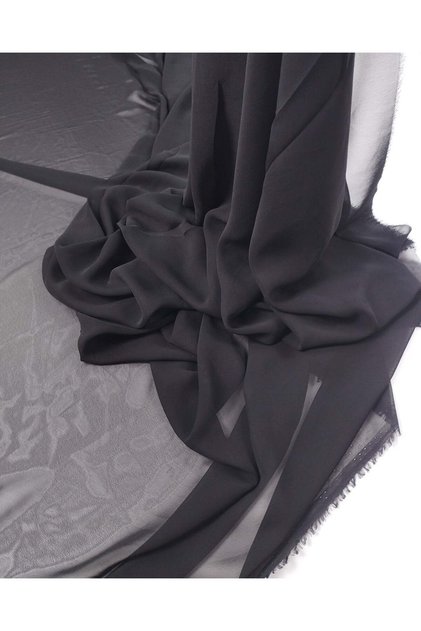 Black Chiffon Fabric Dress Material & Pareo Length: 145cm