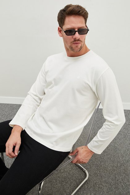 Printed crew neck sweatshirt