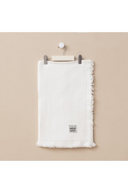 Muslin Baby Kids Blanket with Tassels Soft Cotton Breathable Sleeping and Stroller Cover